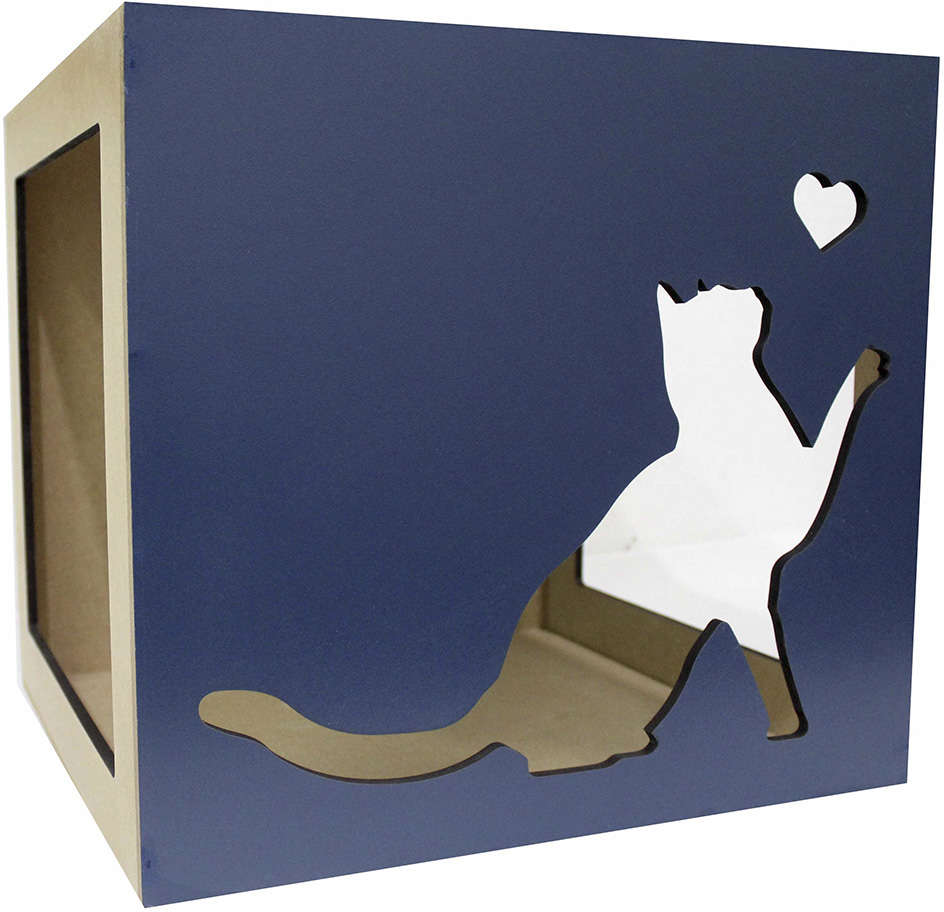 Nicho Silhueta Azul para Gatos - Tam. Único