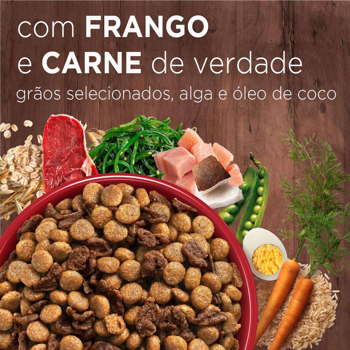 Ração Seca Nestlé Purina One Frango e Carne para Cães Adultos Raças Médias e Grandes - 2Kg