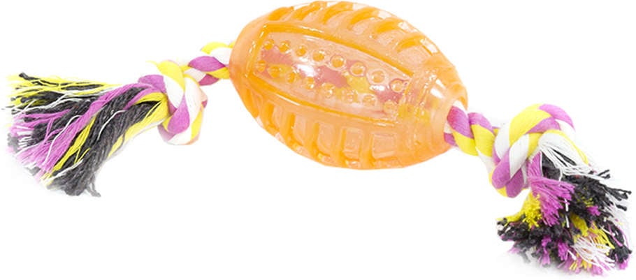 Brinquedo Mordedor Oval com Corda para Cães - Tam. Único