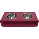 Comedouro Modern Duplo Pink para Cães e Gatos