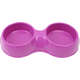 Comedouro Plástico Pop Duplo Rosa