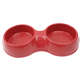 Comedouro Plástico Pop Duplo Vermelho