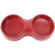 Comedouro Plástico Pop Duplo Vermelho