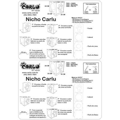 Nicho de Parede Cinza para Gatos