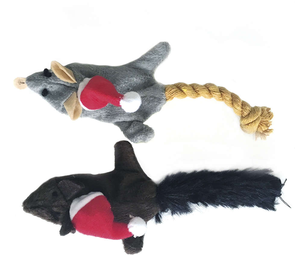 Brinquedo Kit Ratinhos de Natal com Catnip para Gatos Cores Sortidas - Tam. Único
