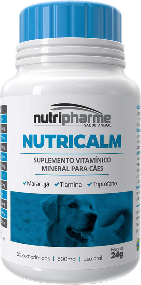 Suplemento Vitamínico Mineral Nutricalm para Cães - 30 Comprimidos