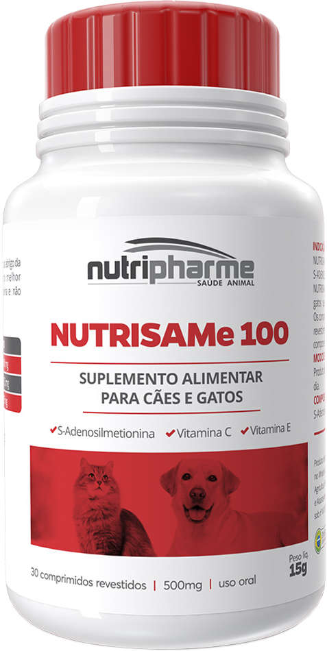 Suplemento Alimentar Nutrisame 100 para Cães e Gatos - 30 Comprimidos