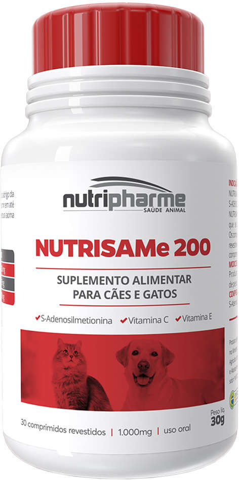 Suplemento Alimentar Nutrisame 200 para Cães e Gatos - 30 Comprimidos