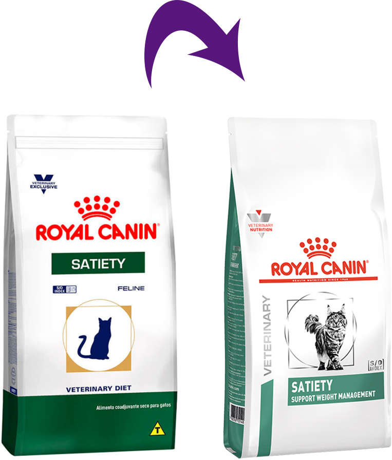 Ração Royal Canin Feline Veterinary Diet Satiety para Gatos Obesos - 4Kg