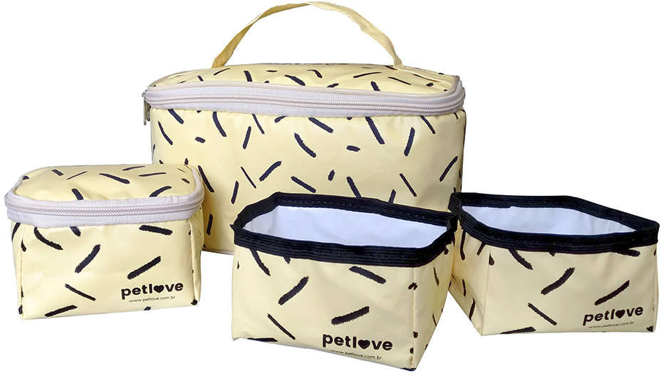 Kit Viagem Petlove - Bege e Preto
