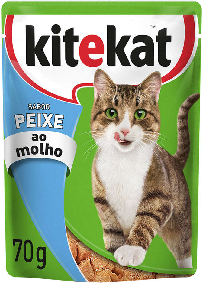 Ração Kitekat Sachê Peixe para Gatos Adultos - 70 g