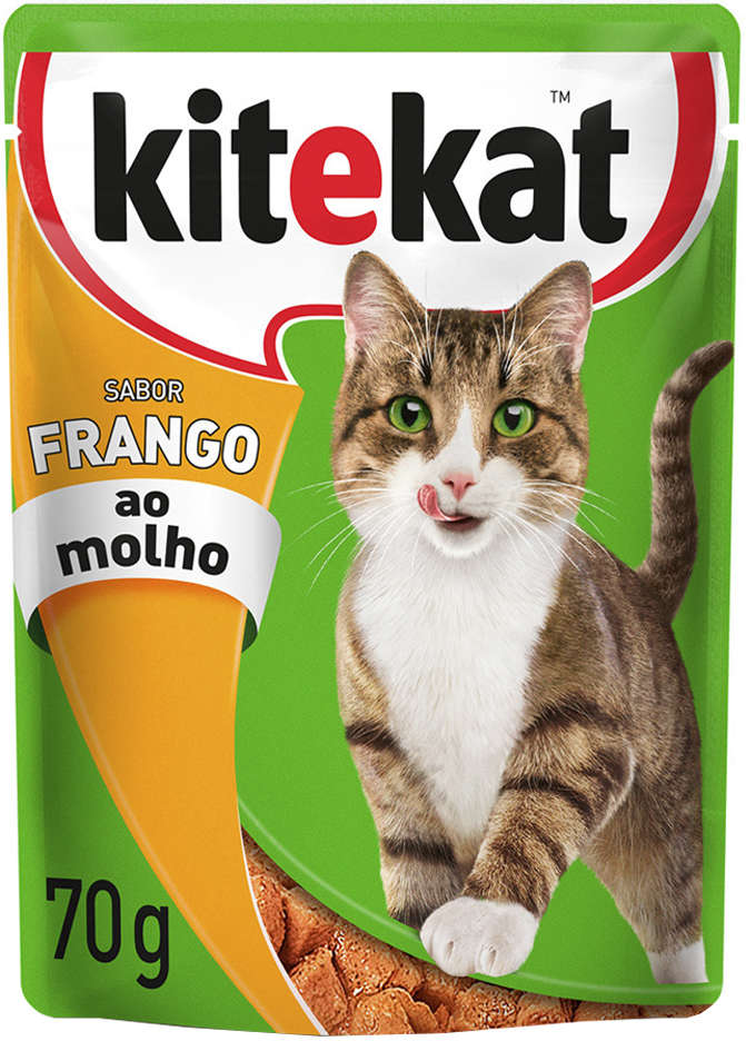 Ração Kitekat Sachê Frango para Gatos Adultos - 70 g