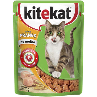 Ração Kitekat Sachê Frango para Gatos Adultos