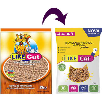 Granulado Higiênico Like Cat de Madeira