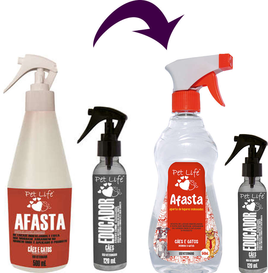 Educador de Cães de 120ml + Afasta Cães Pet Life de 540 mL - Kit