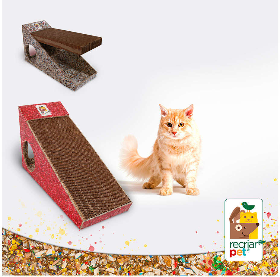 Brinquedo Arranhador Recriar Pet Rampa Vermelho - Tam. Único