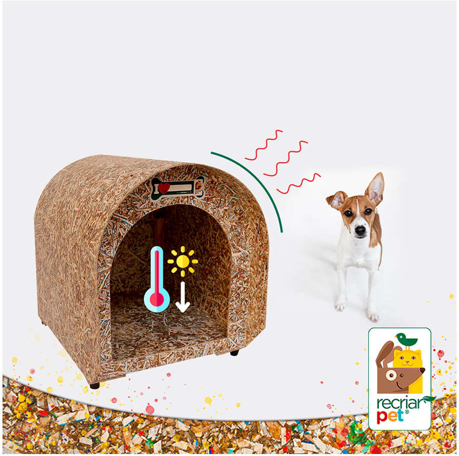 Casinha Iglu Ecológica Recriar Pet Vermelha - Tam. 05