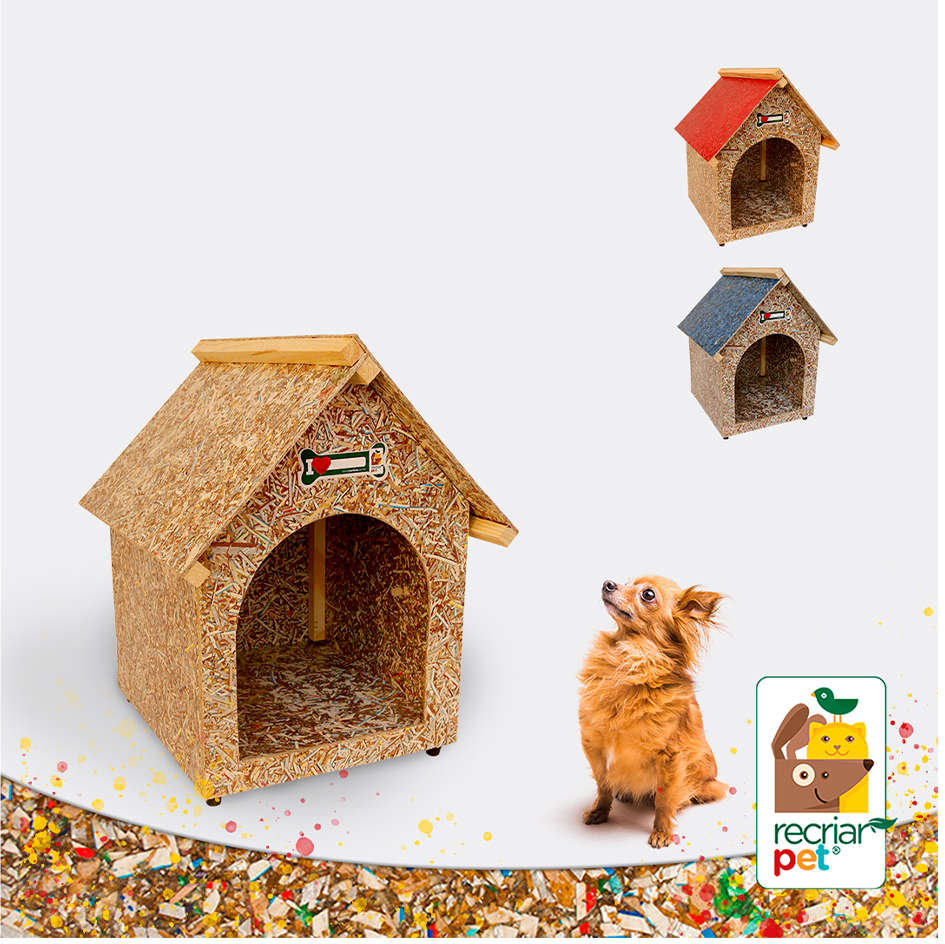 Casinha Chalé Ecológica Recriar Pet Natural - Tam. 01