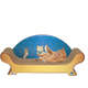 Brinquedo Arranhador Pet Star Viena - Amarelo e Azul