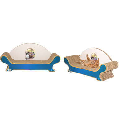 Brinquedo Arranhador Pet Star Viena - Azul e Bege