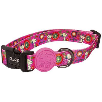 Coleira Snoopy Pink Flower