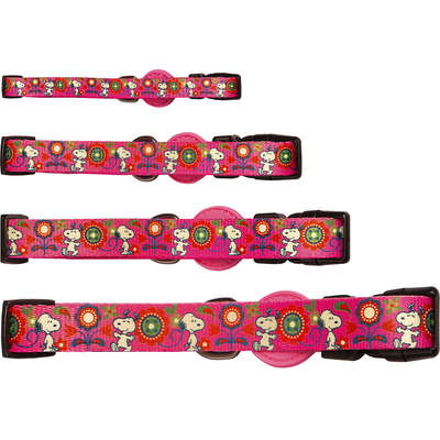 Coleira Snoopy Pink Flower