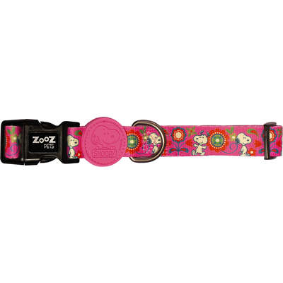 Coleira Snoopy Pink Flower