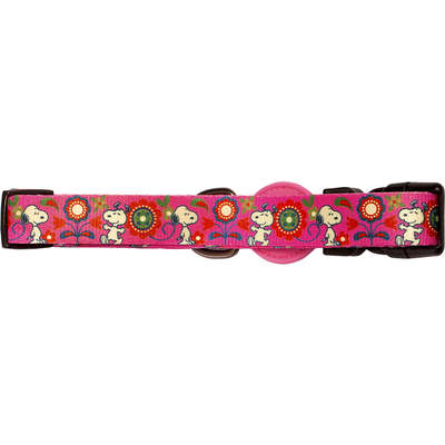 Coleira Snoopy Pink Flower
