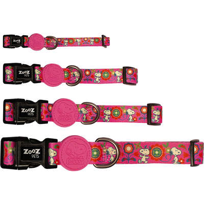 Coleira Snoopy Pink Flower