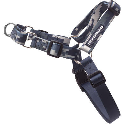 Peitoral Antipuxão Camuflado Cinza para Cães