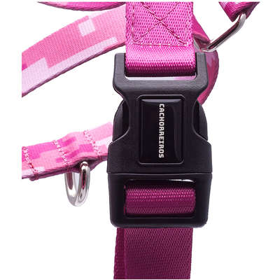 Peitoral Antipuxão Camuflado Rosa para Cães