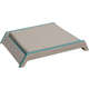 Cama de Madeira Clara com Aquamarine para Cães e Gatos