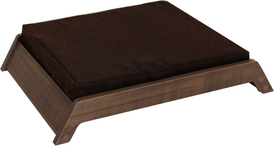 Cama de Madeira Escura para Cães e Gatos - Tam. Único