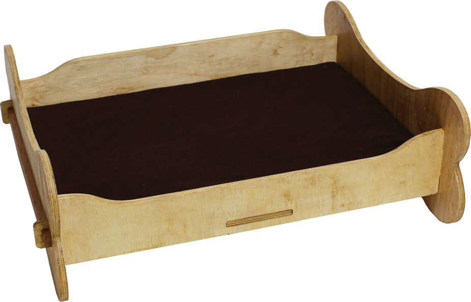 Cama de Madeira Osso para Cães e Gatos - Tam. G