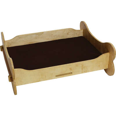 Cama de Madeira Osso para Cães e Gatos