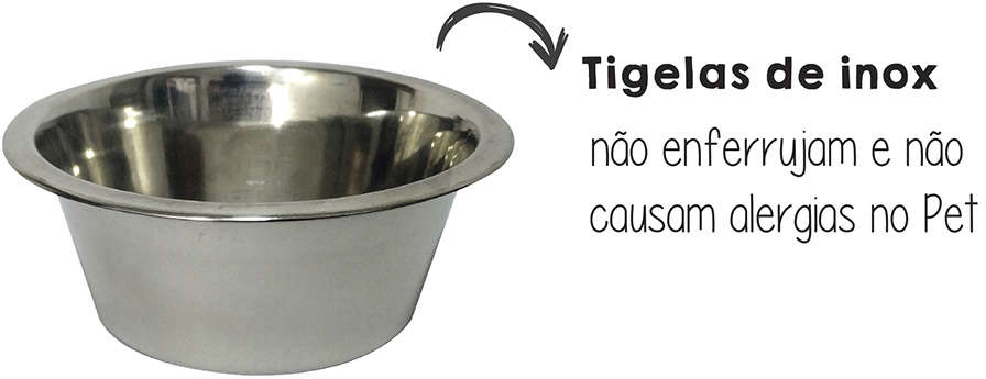 Comedouro Hello Pet Bahamas Preto - Tam. M