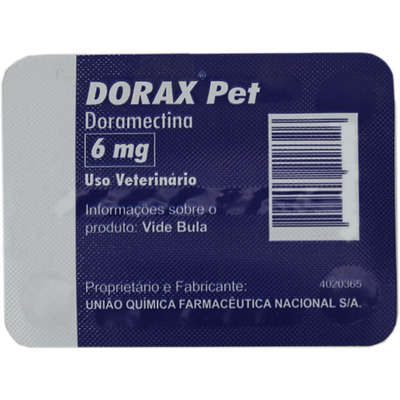 Dorax Pet Doramectina 6 mg para Cães