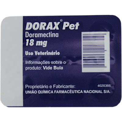 Dorax Pet Doramectina 18 mg para Cães