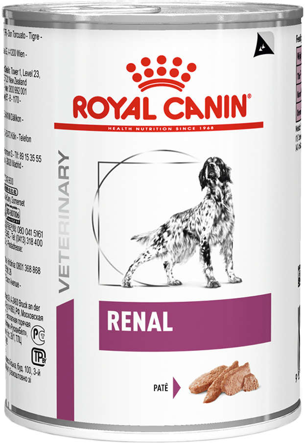 Ração Royal Canin Lata Canine Veterinary Diet Renal Wet para Cães com Doenças Renais - 410 g