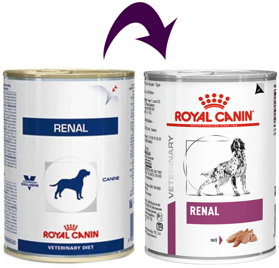 Ração Royal Canin Lata Canine Veterinary Diet Renal Wet para Cães com Doenças Renais - 410 g