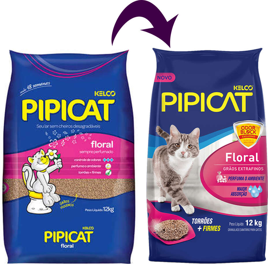 Areia Sanitária Kelco Pipicat Floral - 12Kg
