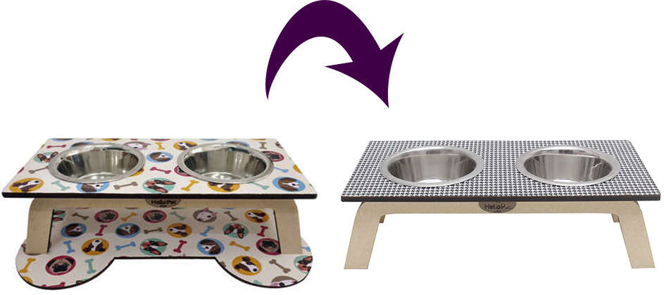 Comedouro Elevado Petit Cão para Cães e Gatos - Tam. G