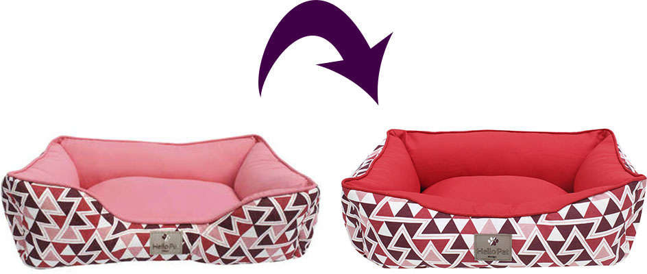 Cama Barcelona Vermelha para Cães e Gatos- Tam. G