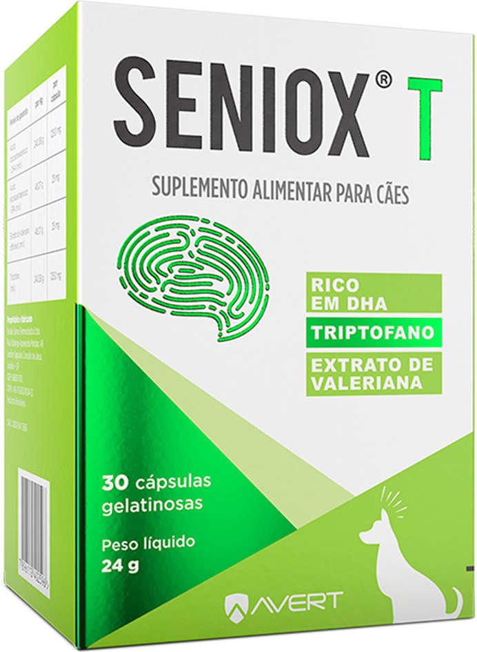 Suplemento Alimentar Avert Seniox T para Cães - 30 Cápsulas