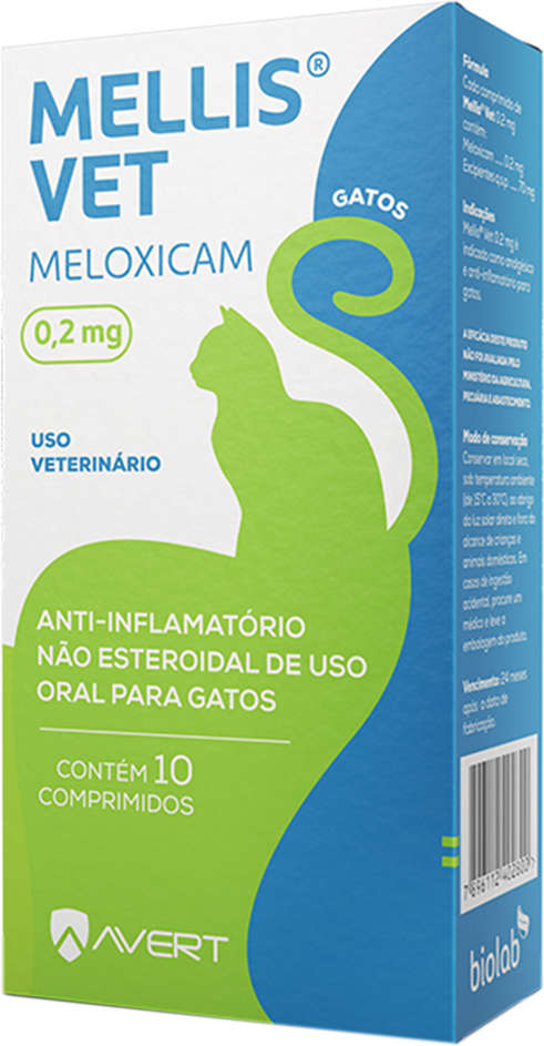 Anti-inflamatório Avert Mellis Vet para Gatos - 0,2 mg