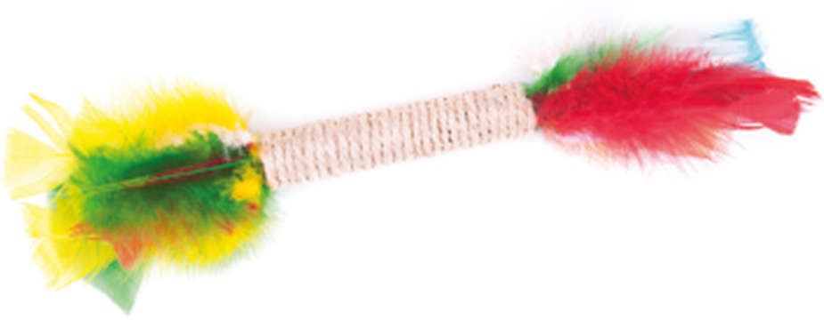 Brinquedo Bastão de Sisal com Penas para Gatos - Tam. Único