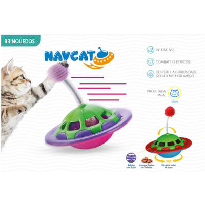 Brinquedo Truqys Pets Nav Cat Roxo com Verde