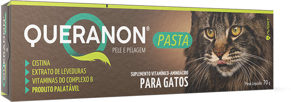 Suplemento Vitamínico-Aminoácido Avert Queranon Pasta para Gatos - 70 g