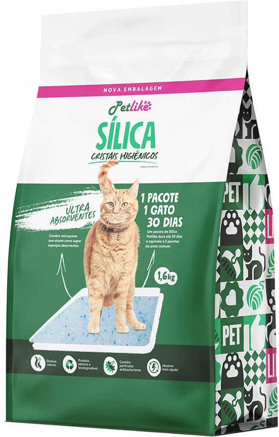 Areia Sanitária PetLike Cristais de Sílica - 1,6Kg