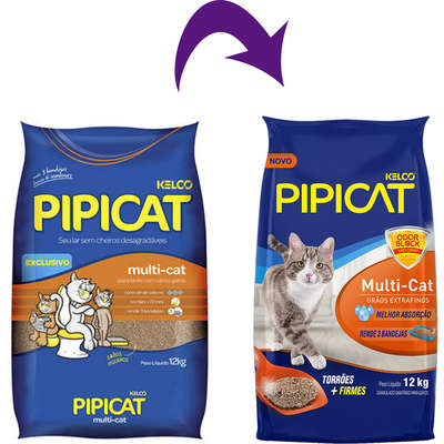 Areia Sanitária Kelco Pipicat Multicat - 12 Kg | Petlove